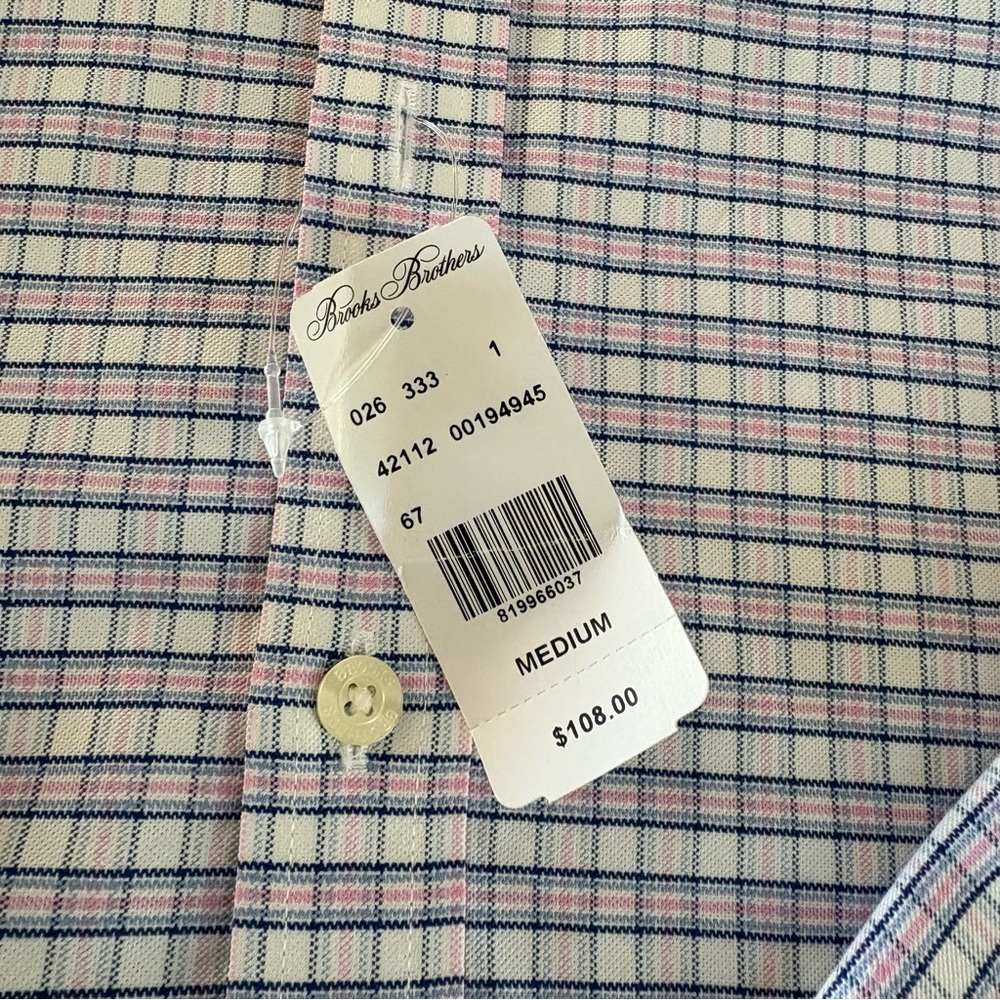Brooks Brothers Blue and Purple Plaid Button-Down Shirt - Picture 4 of 8